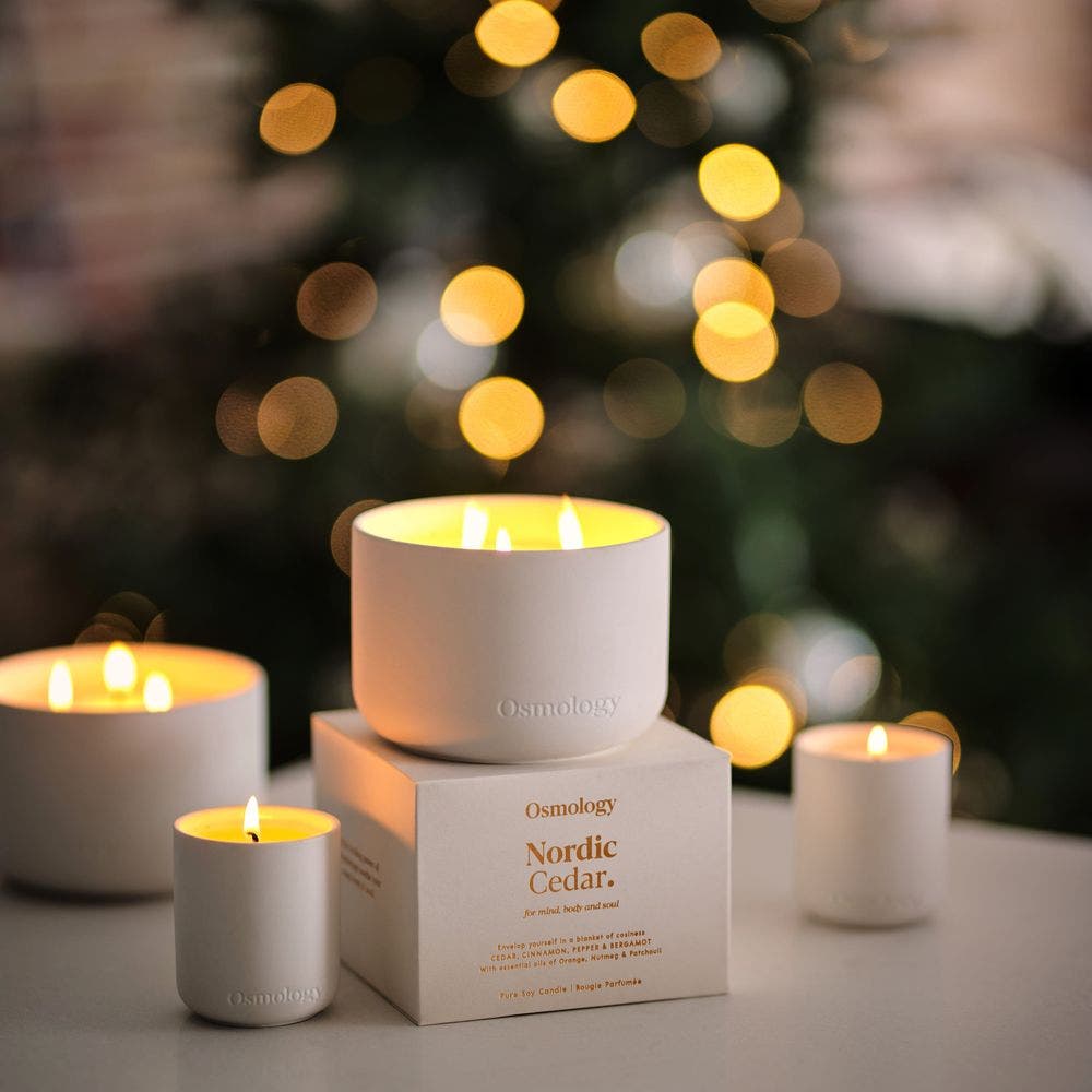 Nordic Cedar Scented Triple Wick Candle - Thumbnail 5