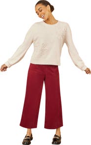 Yumi Floral Applique Sweater