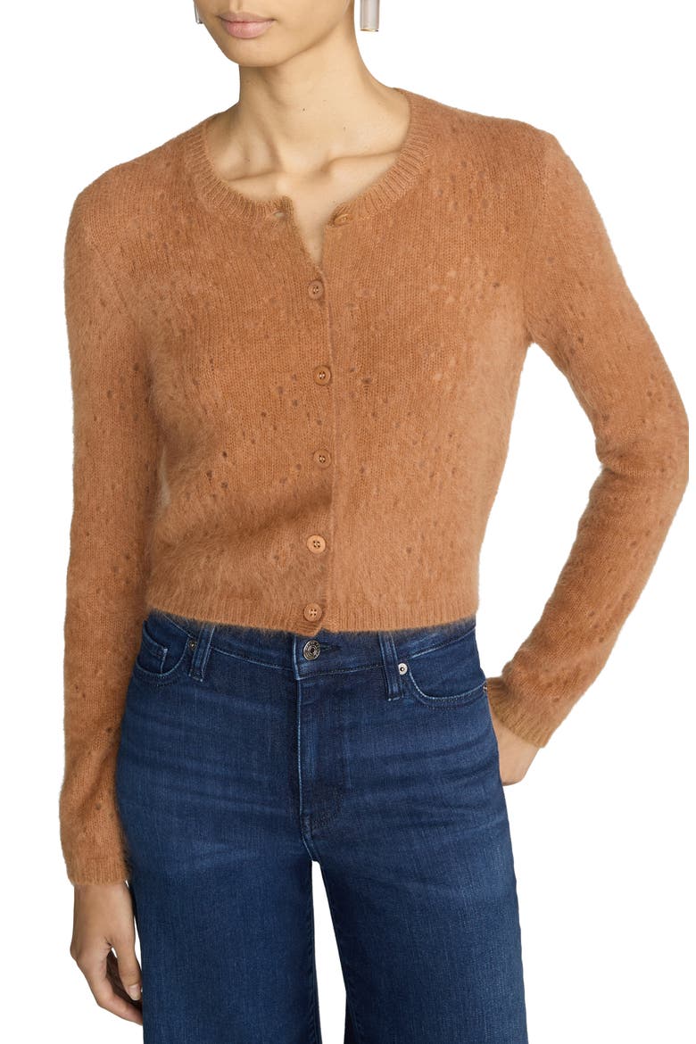 The Cashmere Airy Teddy Cardigan, Main, color, CAMEL