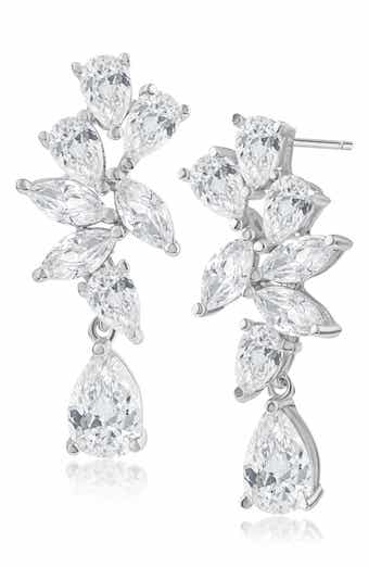CZ by Kenneth Jay Lane Pear Marquise Drop Earrings