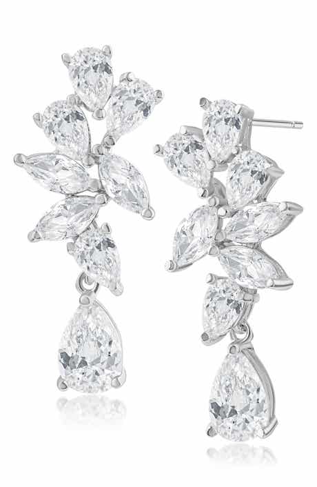 CZ by Kenneth Jay Lane Pear Marquise Drop Earrings