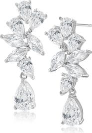 CZ by Kenneth Jay Lane Pear Marquise Drop Earrings