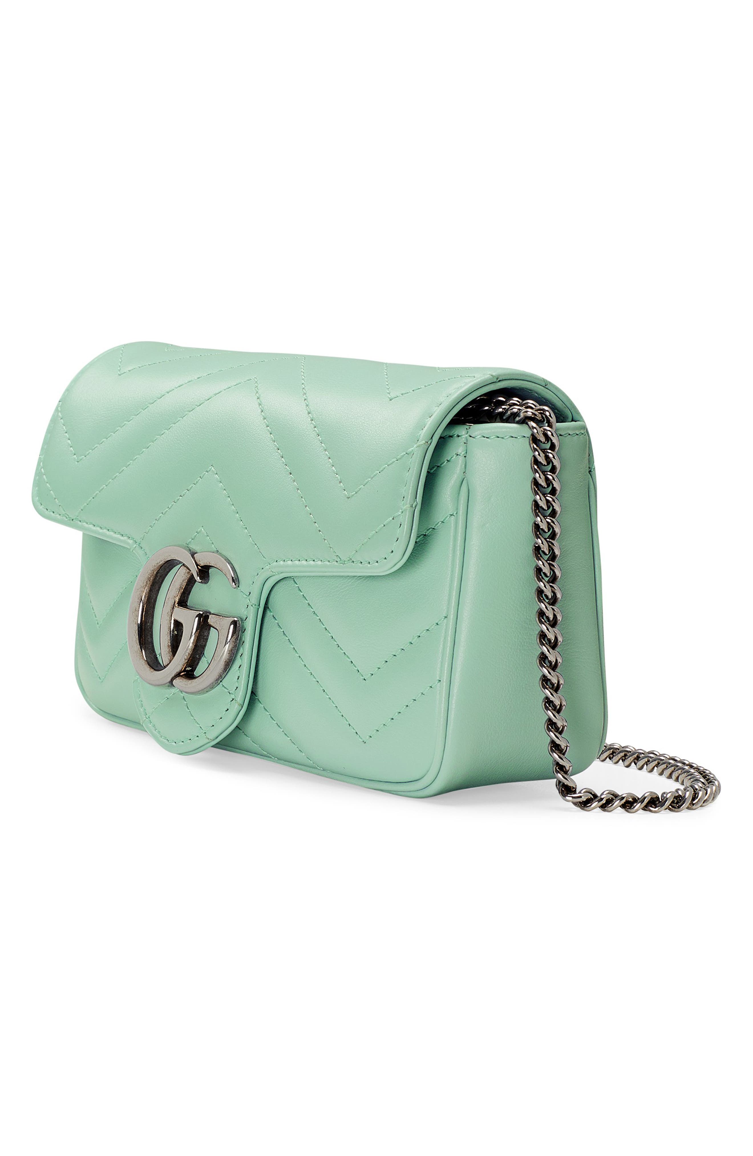 Gucci Super Mini GG Matelassé Leather Crossbody Bag, Alternate, color, 
