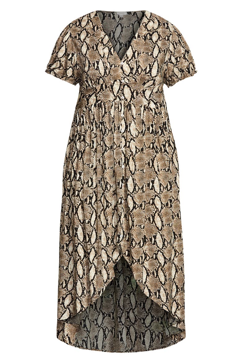 Kuta Print Maxi Dress, Alternate, color, SNAKE