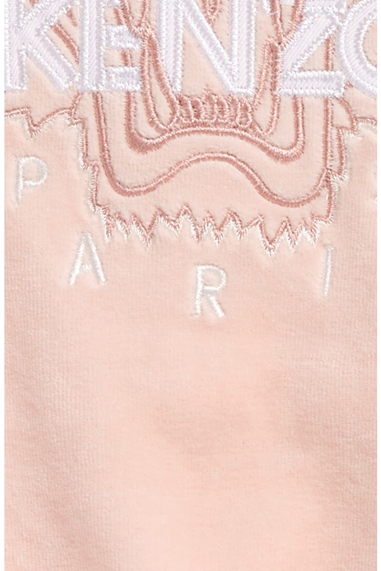 Tiger Embroidered One-Piece Footed Pajamas, Alternate, color, PINK