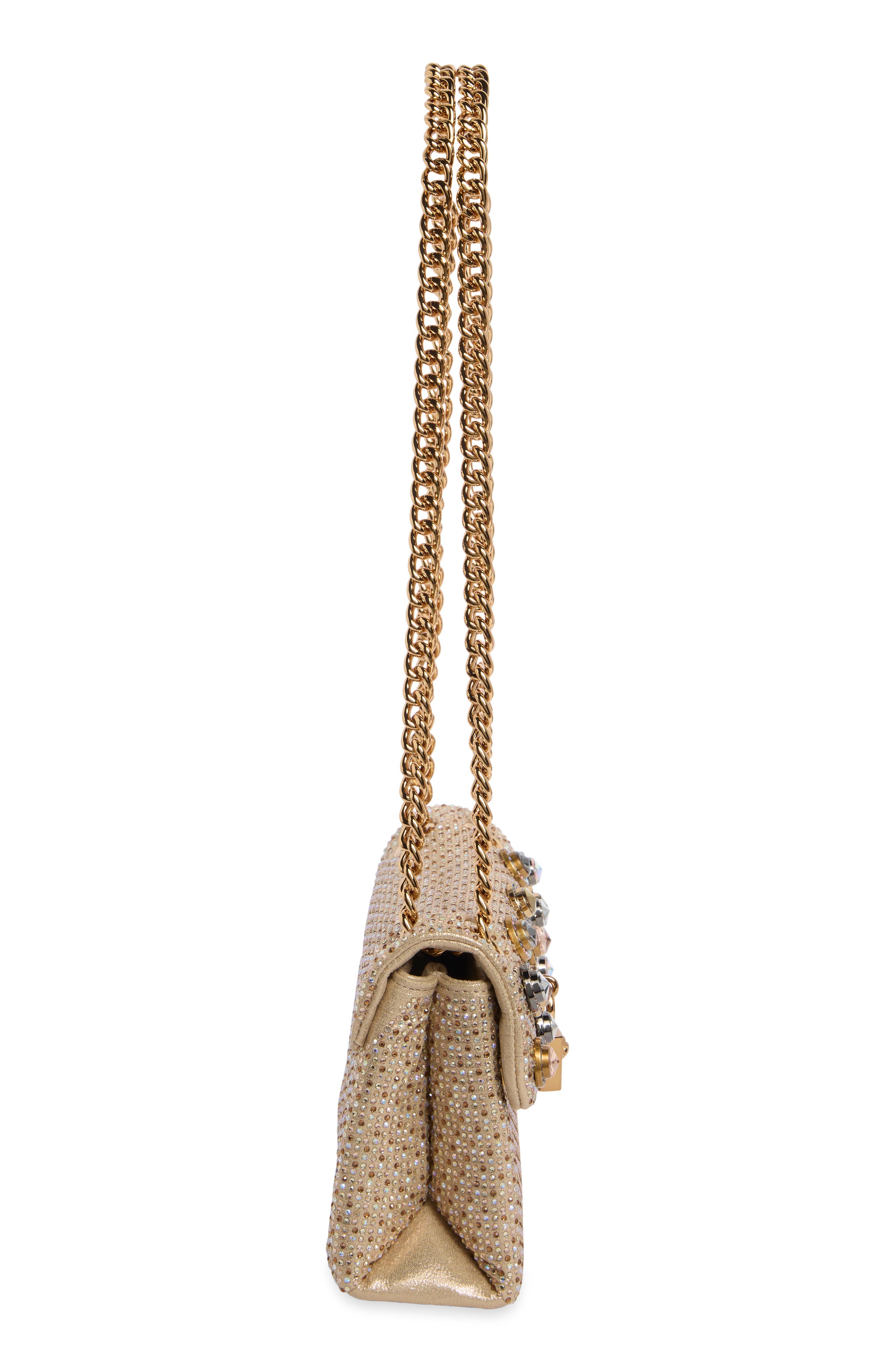 Octavia Mini Brixton Crystal Embellished Crossbody Bag, Alternate, color, GOLD