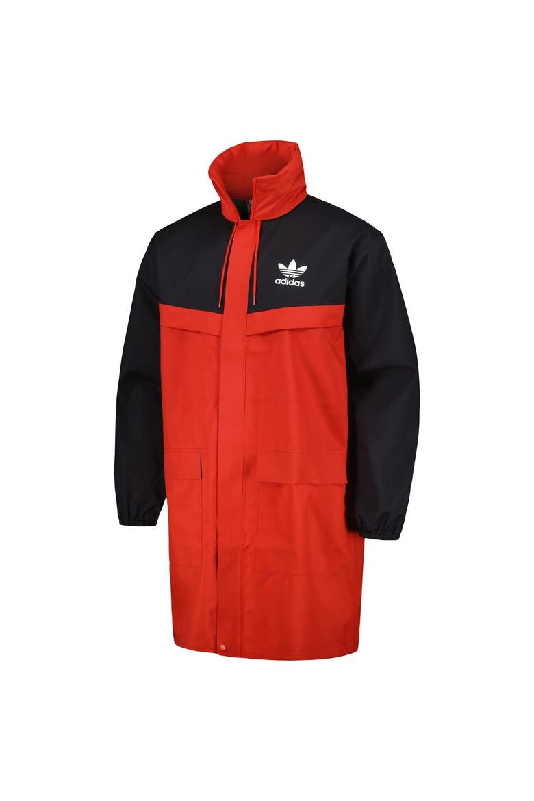 Men's adidas Originals Red/Black Manchester United Hoodie Full-Zip Bench Jacket, Alternate, color, Red