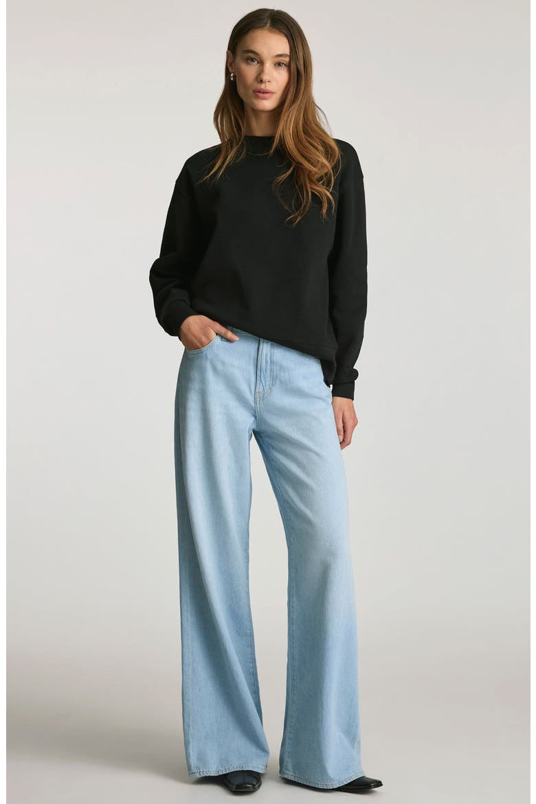 Joy Mid Rise Wide Leg Jeans, Alternate, color, LIGHT LINEN DENIM