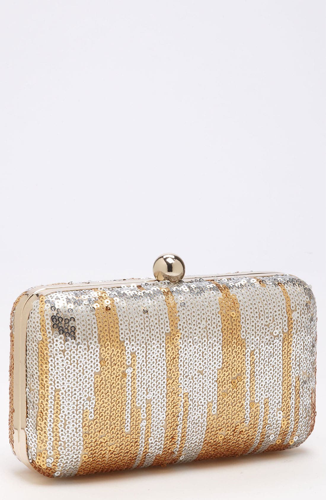 Natasha Sequin Frame Minaudiere, Main, color, SILVER/ GOLD