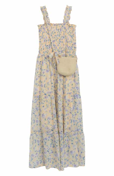Speechless Kids' Smocked Maxi Dress & Purse Set