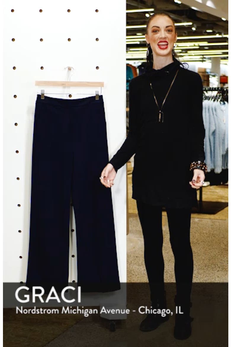 Wide Leg Ponte Knit Pants video