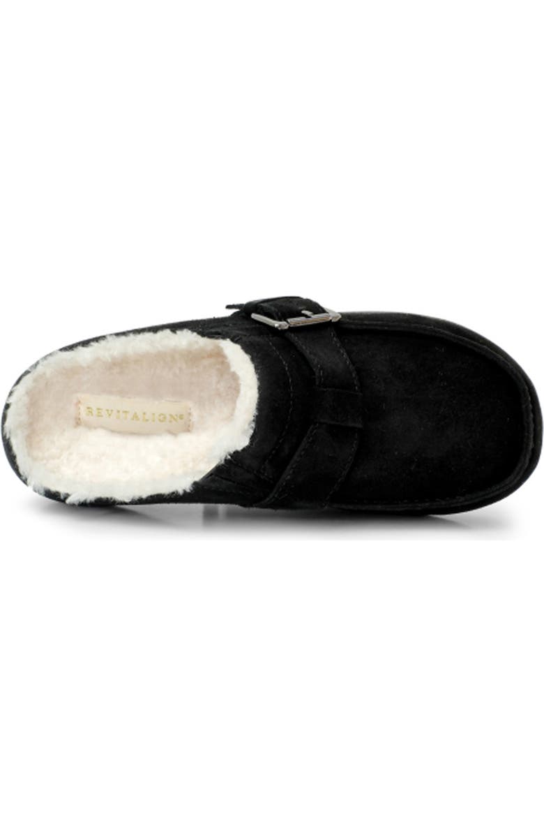 Revitalign Siesta Faux Fur Lined Clog, Alternate, color, Black