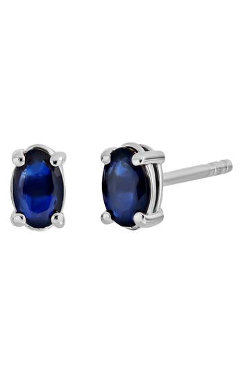 Bony Levy 18k Gold El Mar Stud Earrings In 18k White Gold Saphire
