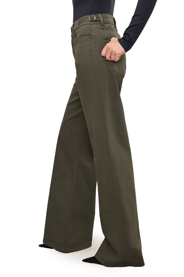Good Ease Wide Leg Twill Pants, Alternate, color, FATIGUE001