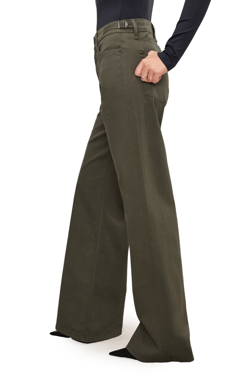 Good American Good Ease Wide Leg Twill Pants, Alternate, color, 