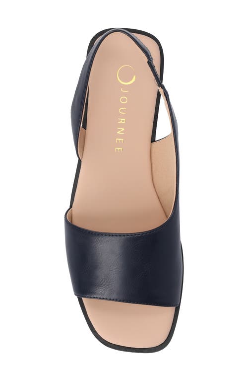 Journee Collection Brinsley Slingback Sandal In Navy