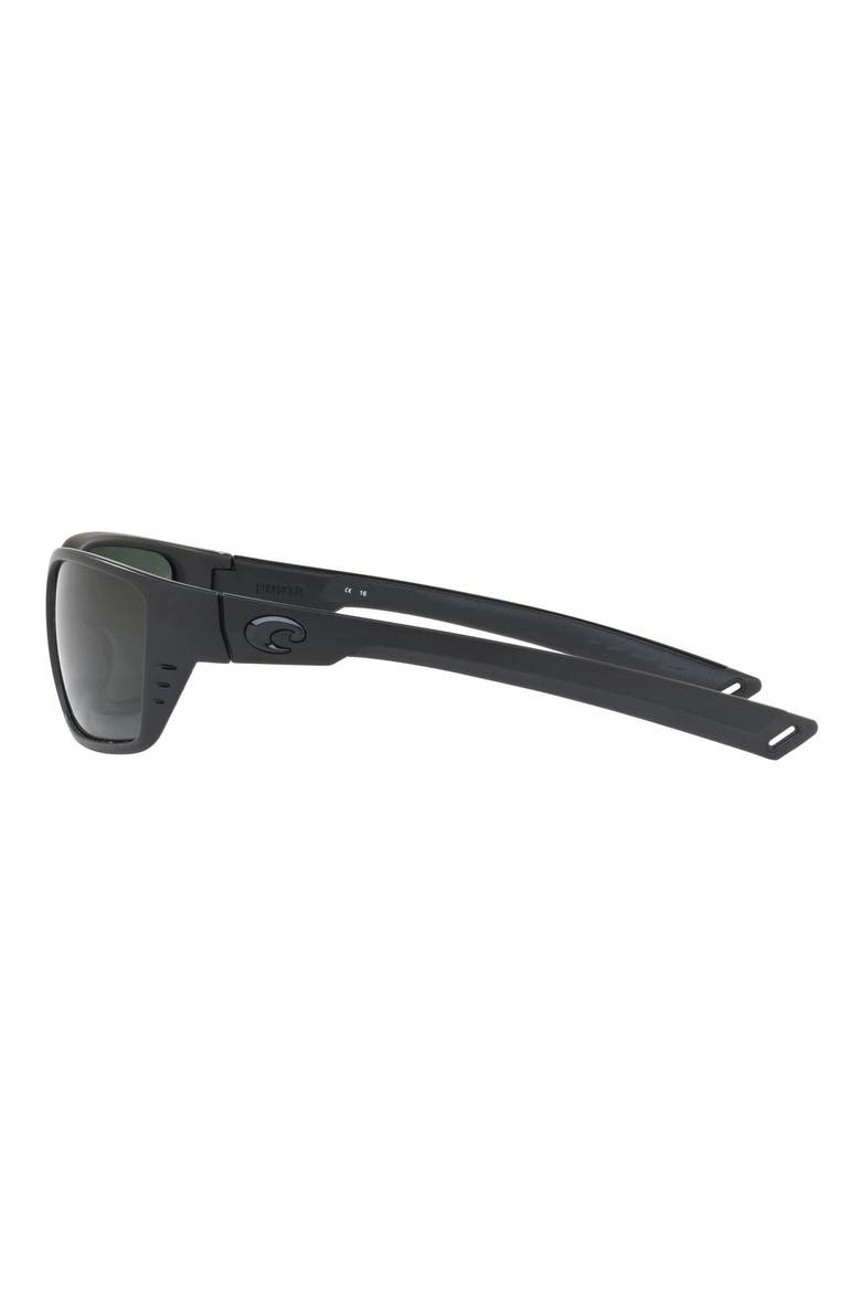58mm Polarized Wraparound Sunglasses, Alternate, color, BLACK SILVER