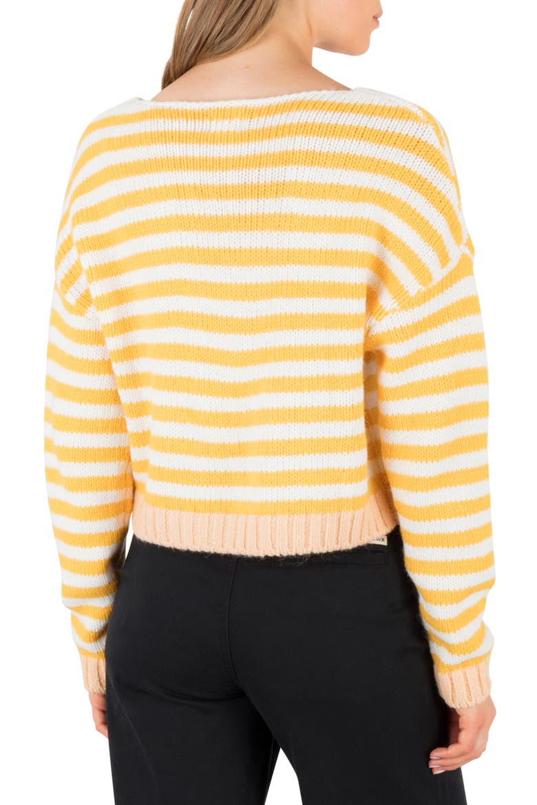 Campfire V-Neck Sweater, Alternate, color, SAFFRON