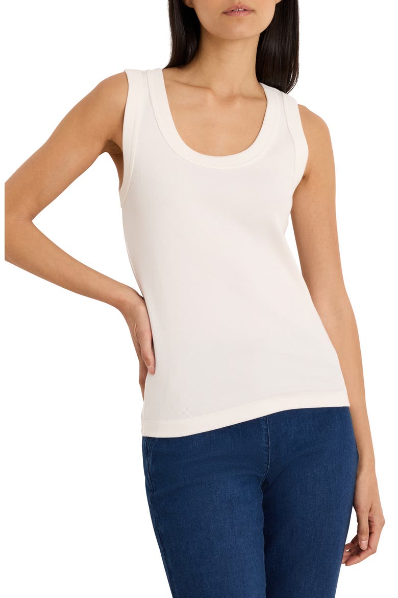 Perfect Knit Rib Scoop Neck Tank, Main, color, CLASSIC CREAM