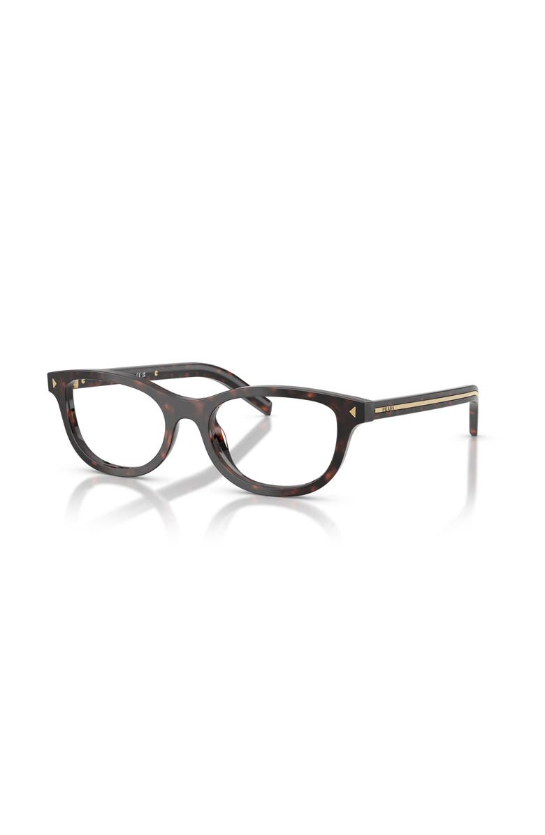 Prada 52mm Oval optical glasses, Main, color, Tortoise