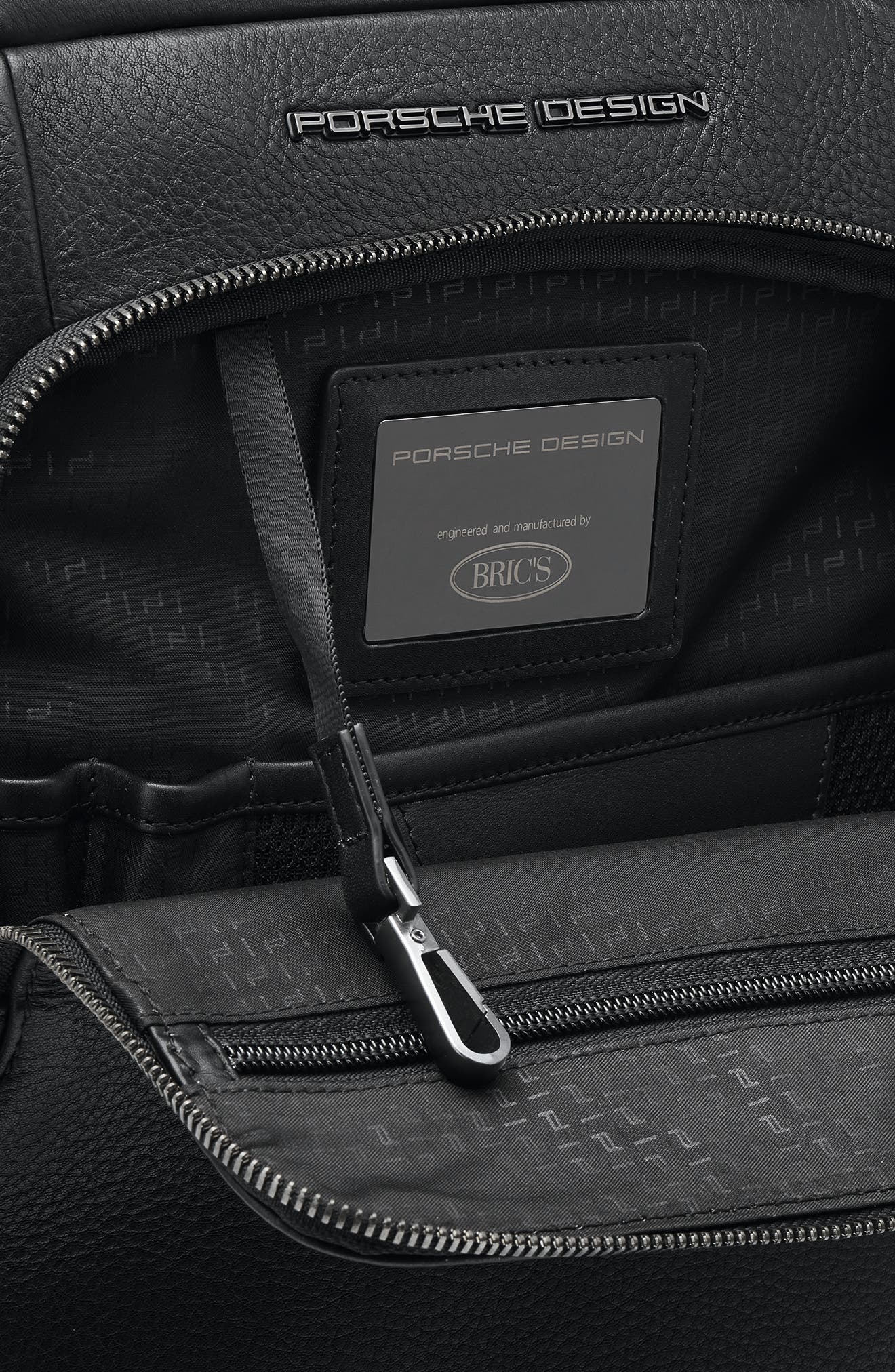 Porsche Design Roadster Water Resistant Leather Backpack, Alternate, color, 