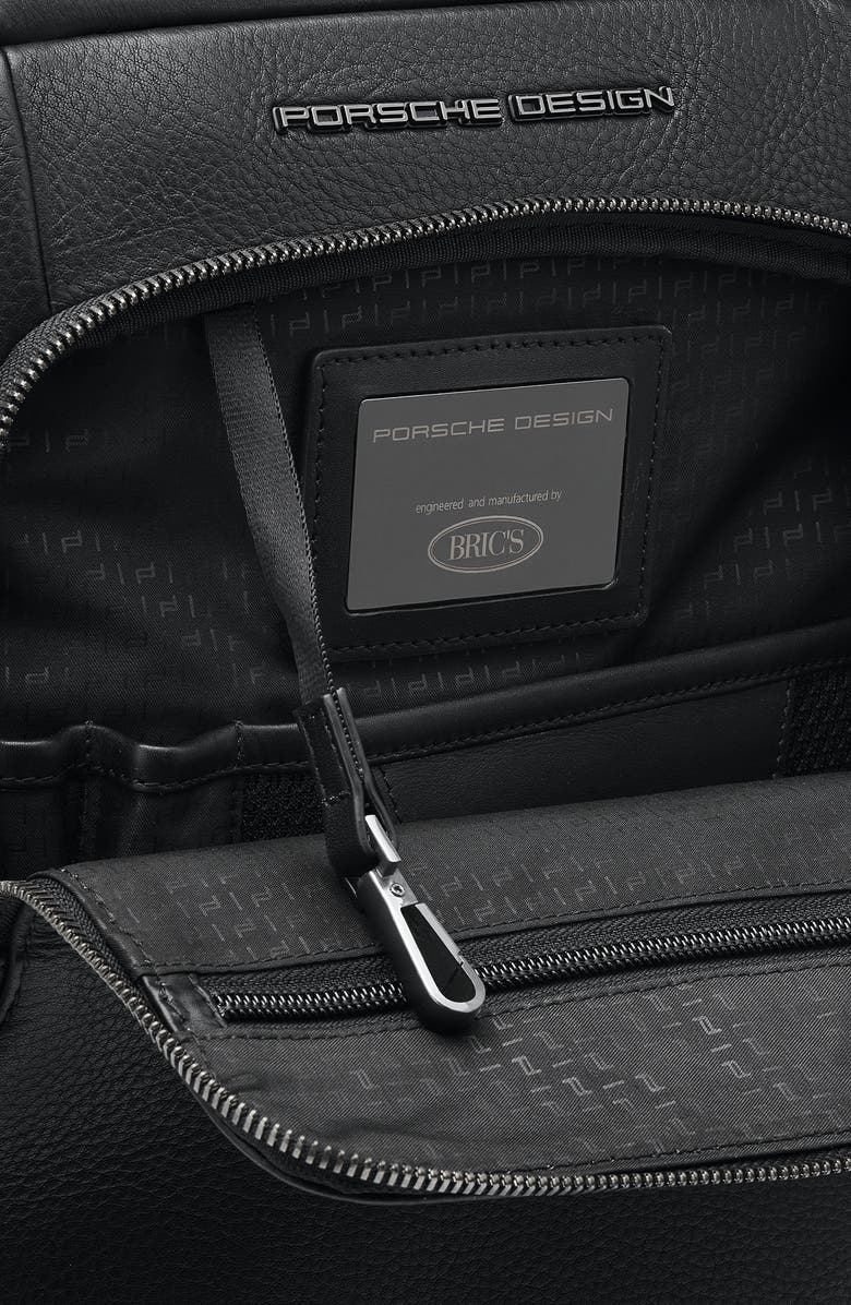 Porsche Design Roadster Water Resistant Leather Backpack, Alternate, color,