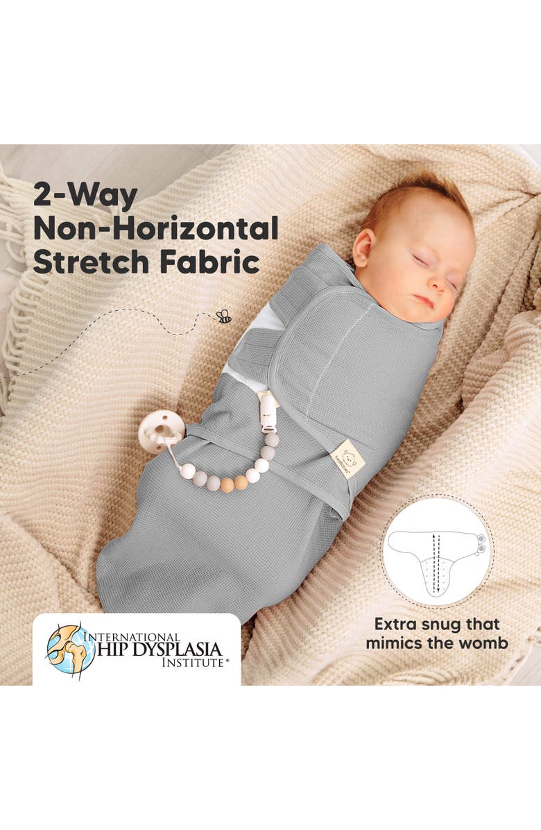 KeaBabies 3-Pack Soothe (Wren) Swaddle Wraps, Alternate, color, Granite