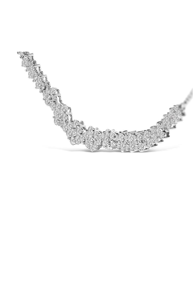 Haus of Brilliance 14K White Gold 2.00 Cttw Diamond Composite Cluster Bar Necklace, Alternate, color, White Gold