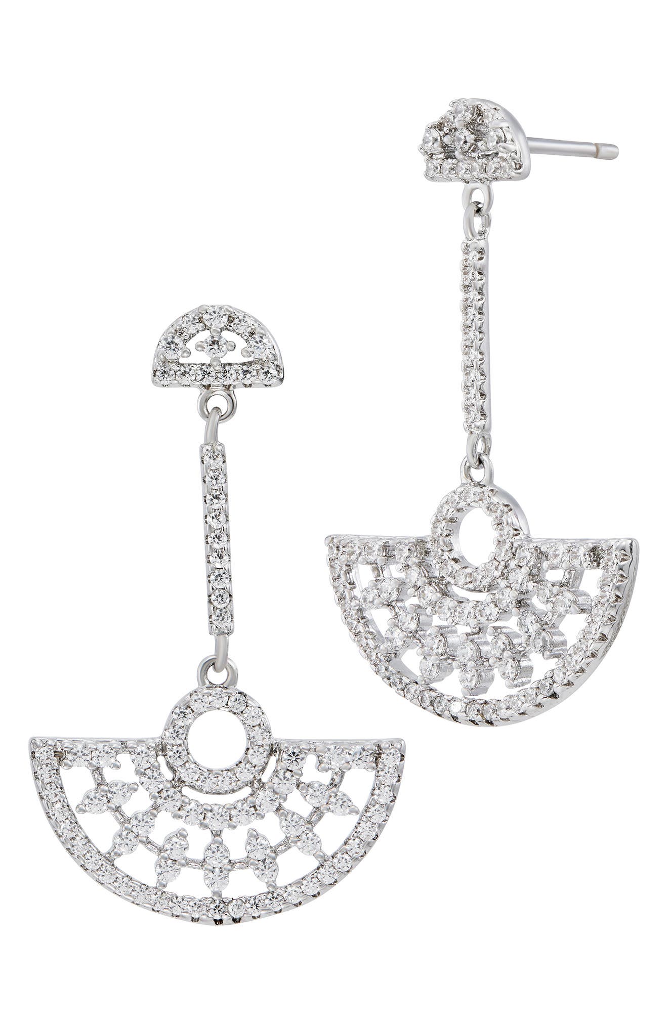 Art Deco Cubic Zirconia Drop Earrings