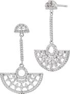 SAVVY CIE JEWELS Art Deco Cubic Zirconia Drop Earrings