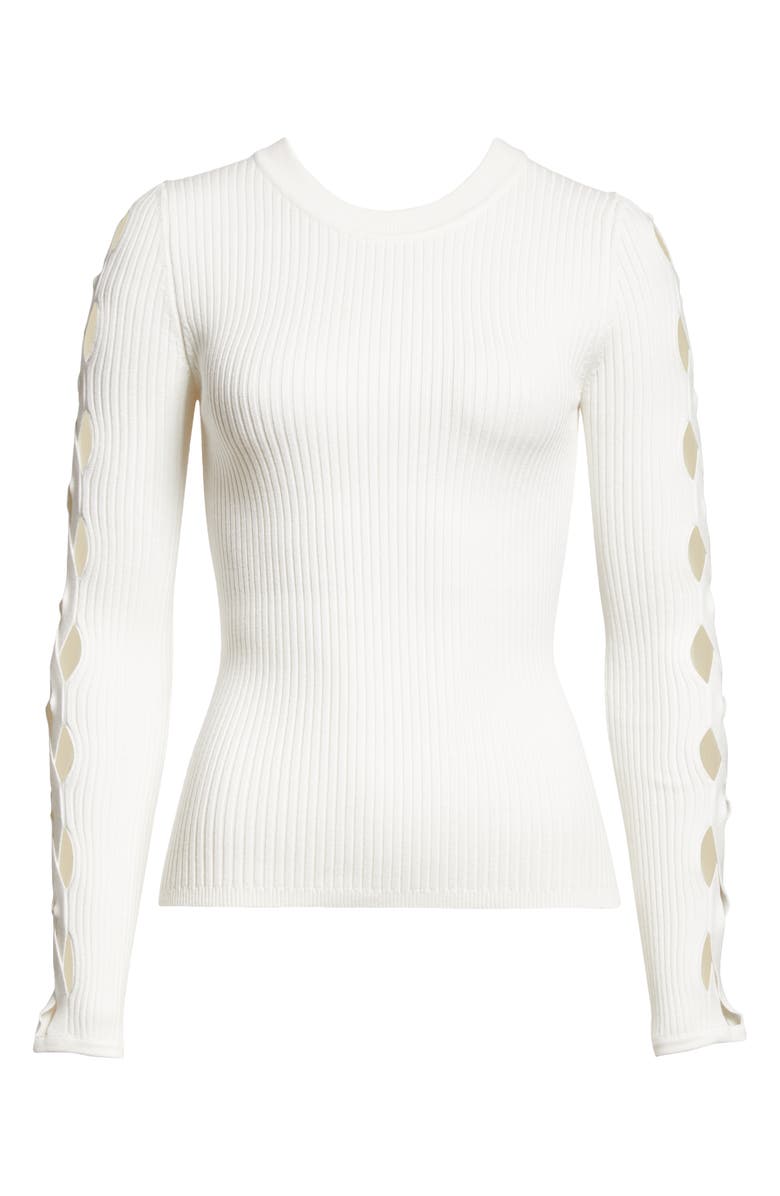 Ramy Brook Jazmine Lattice Detail Sweater, Alternate, color, 