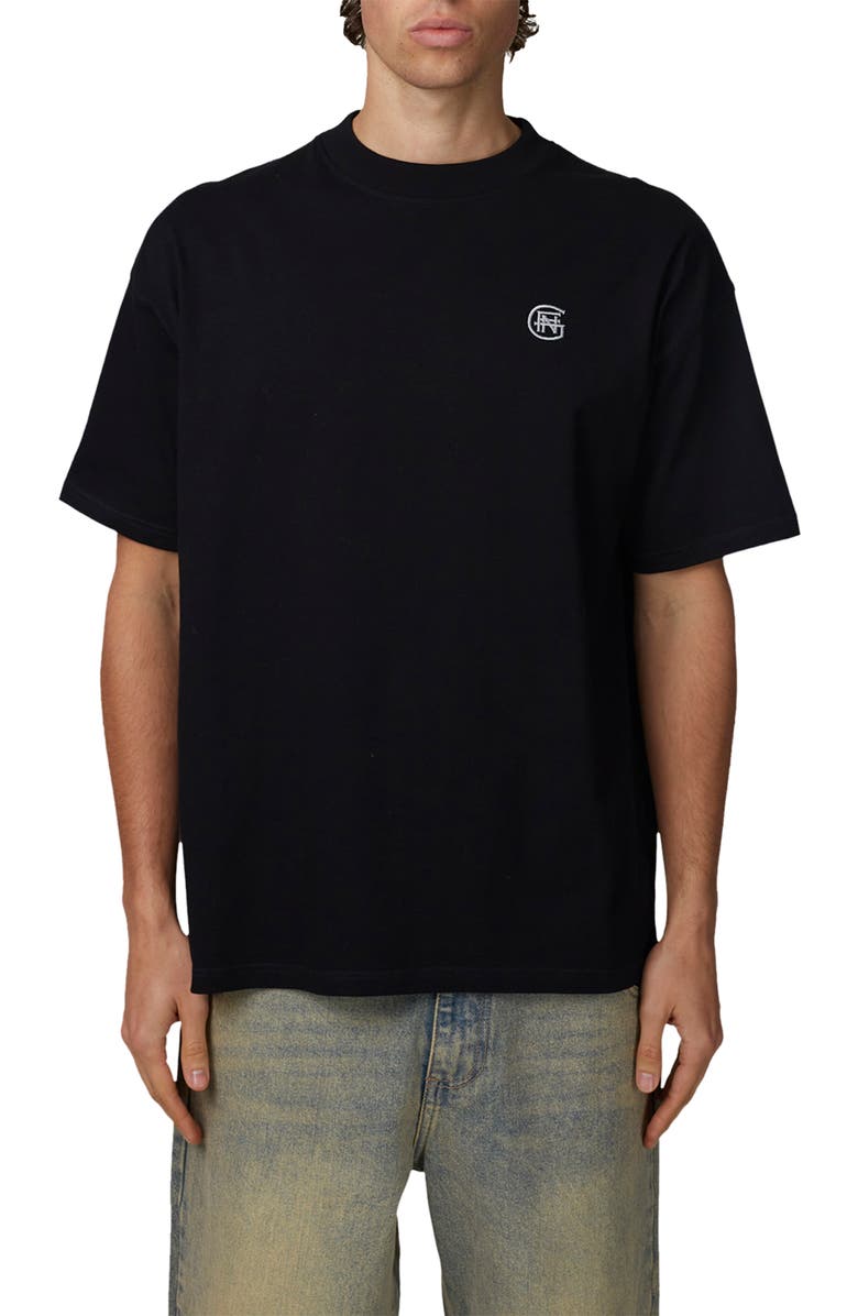 Good For Nothing Oversized Halftone T-Shirt, Main, color, Black