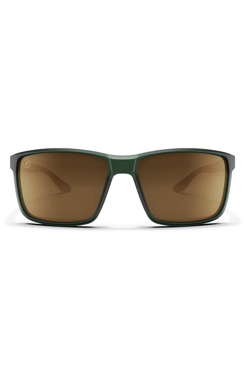 Blenders Eyewear 57mm Mesa Polarized Square Sunglasses In Green