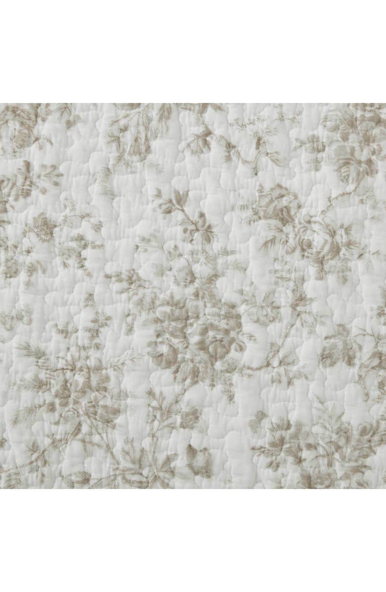 Laura Ashley Walled Garden Quilt & Sham Set, Alternate, color, Mocha