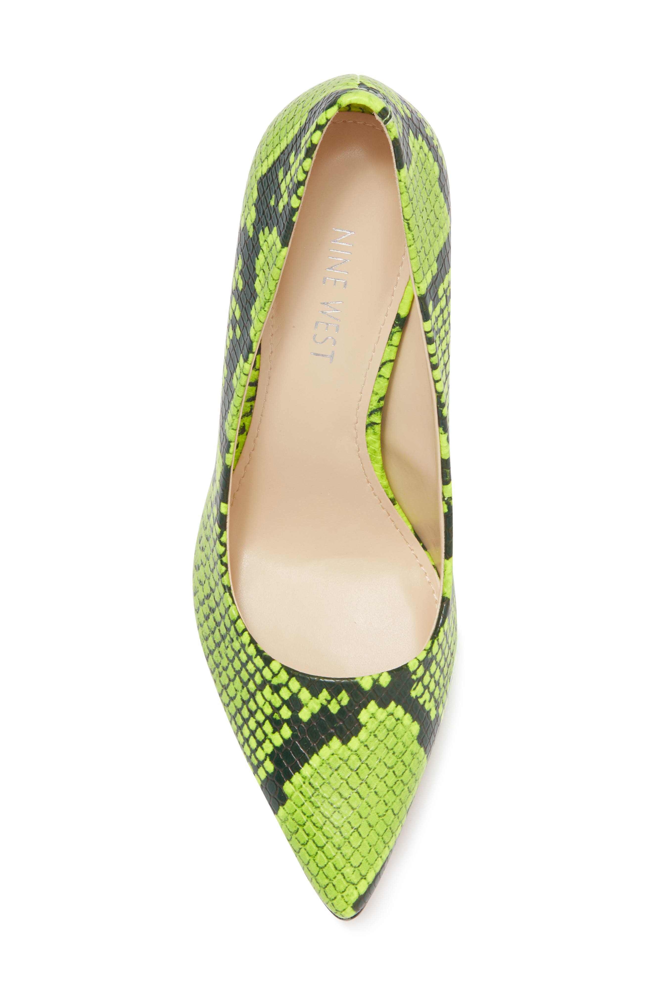 Nine West Act Snakeskin Embossed Pump, Alternate, color, 