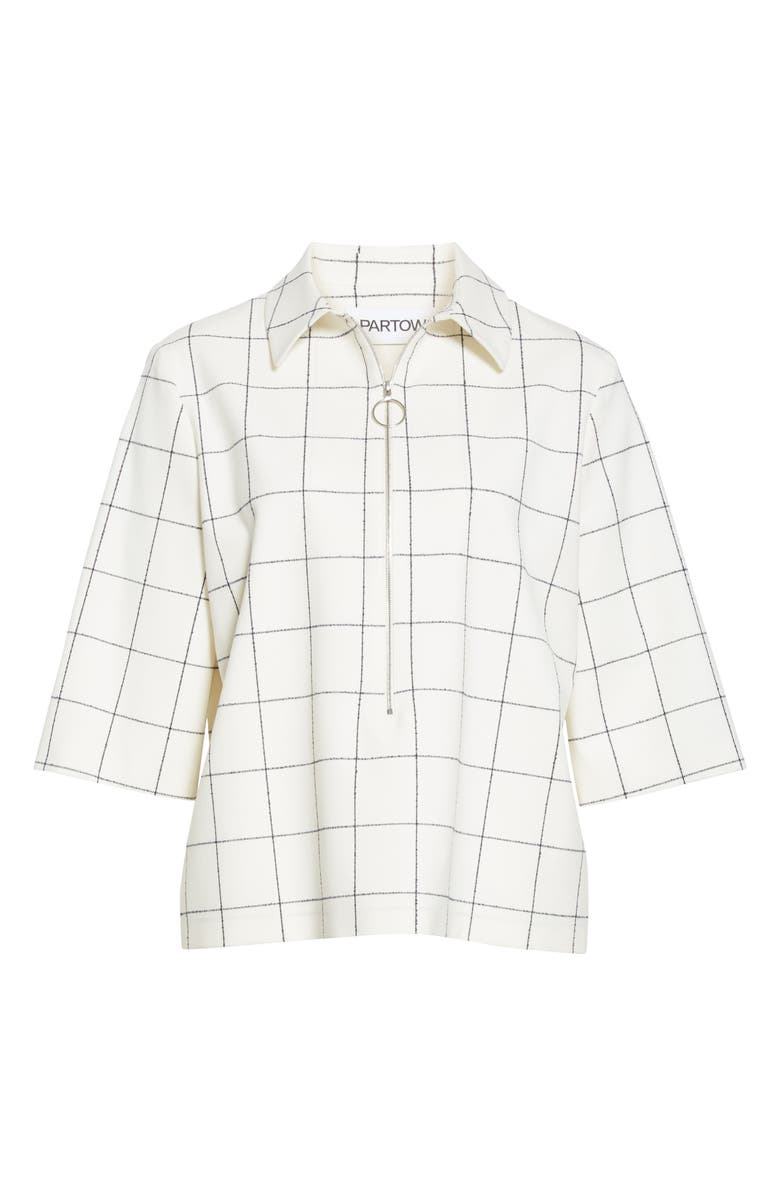PARTOW Hewitt Half-Zip Check Top, Alternate, color, 