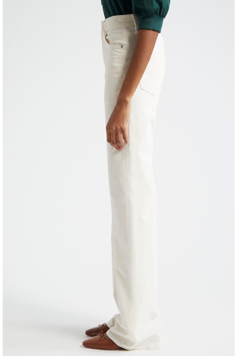 Crosbie High Waist Cotton Corduroy Wide Leg Pants, Alternate, color, ECRU