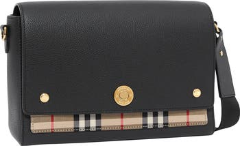 Burberry Note Leather Vintage Check Crossbody Bag Nordstrom