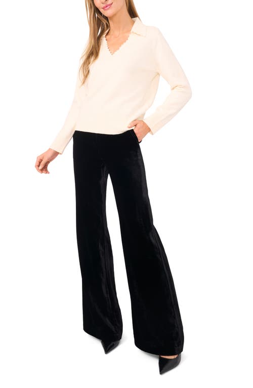 Ted Baker Bead Detail Polo Sweater In Neutral