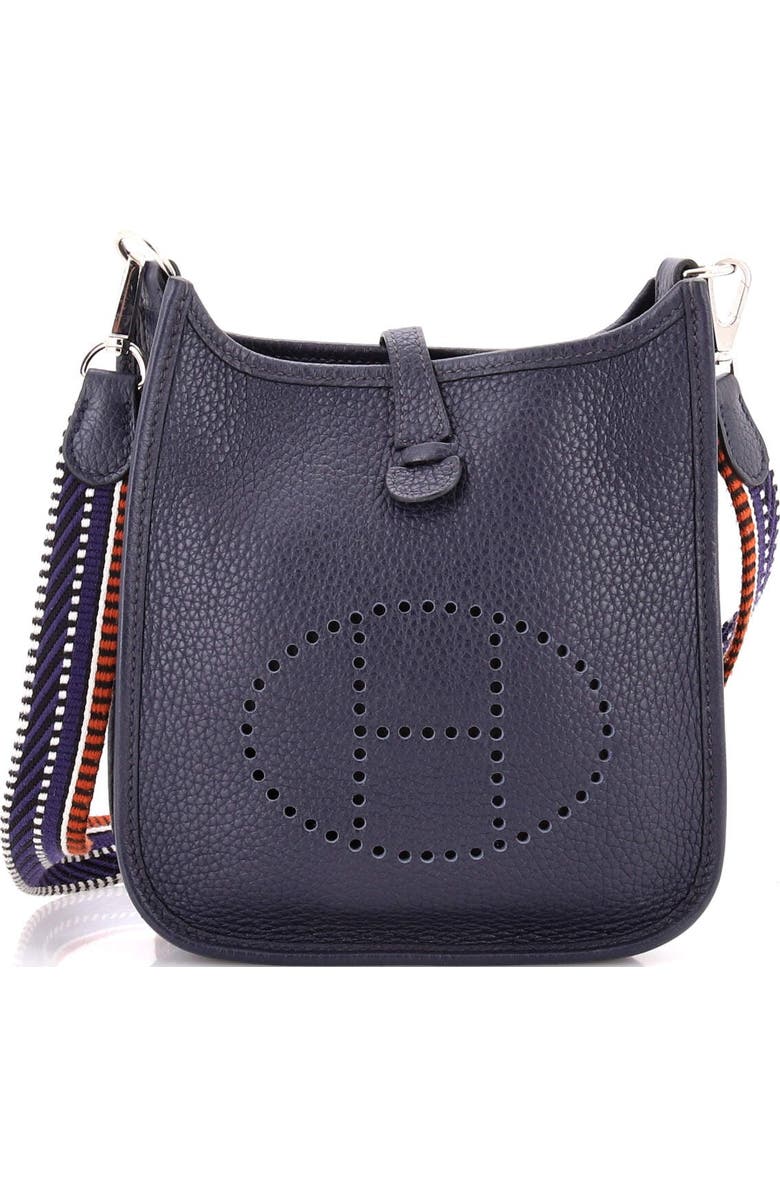 Pre-Owned Hermes Evelyne Bag Gen III Clemence TPM, Main, color, Bleu Nuit