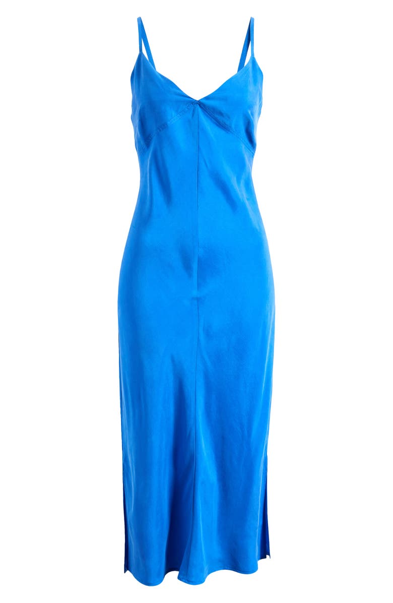 Alex Mill Carly Cupro Blend Slipdress, Alternate, color, Lapis Blue