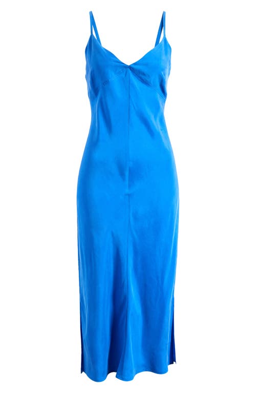 Alex Mill Carly Cupro Blend Slipdress In Blue