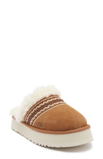 Ugg ® Disquette Genuine Shearling Lined Slipper In Brown