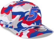 New Era Men's New Era White Kyle Larson Patriotic Camo 9SEVENTY Stretch-Snap Hat