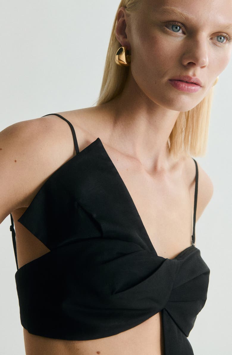 MANGO Bow Crop Top, Alternate, color,