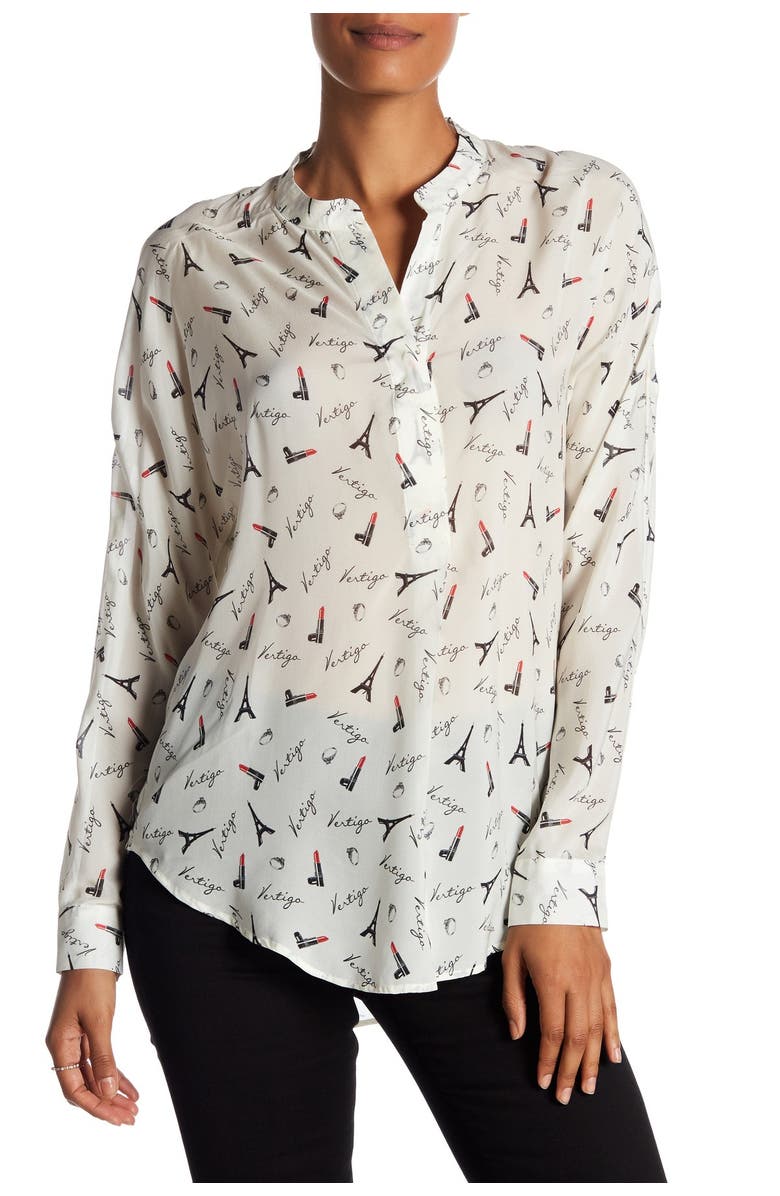 Vertigo Paris Printed Silk Chiffon Blouse, Main, color, 