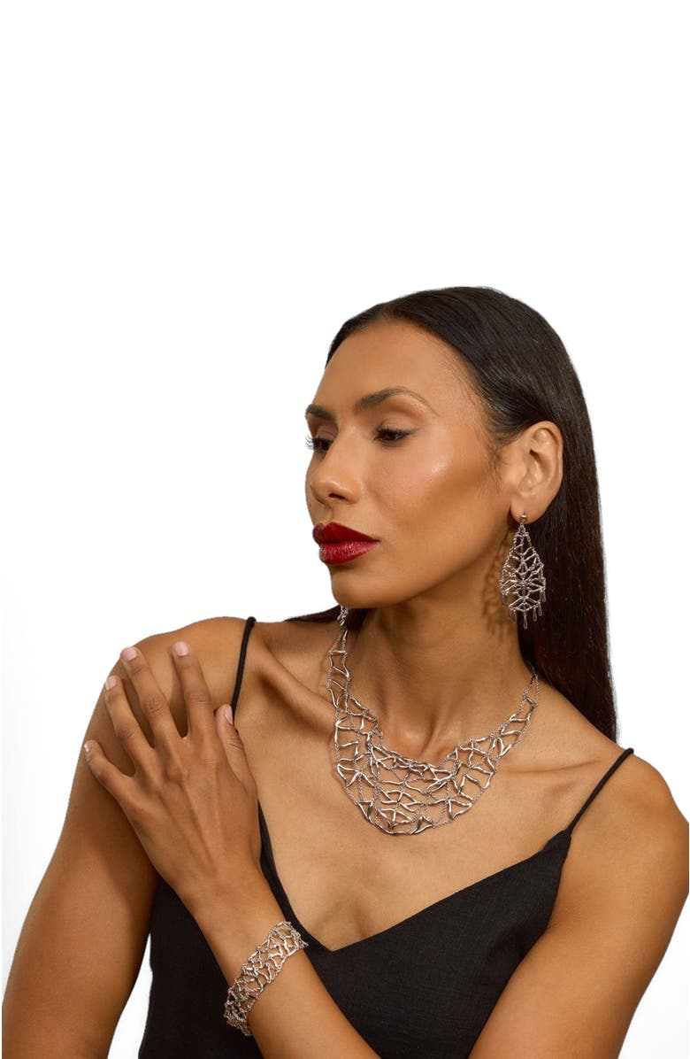 Lucy Quartermaine Element Web Bracelet, Alternate, color, Sterling Silver