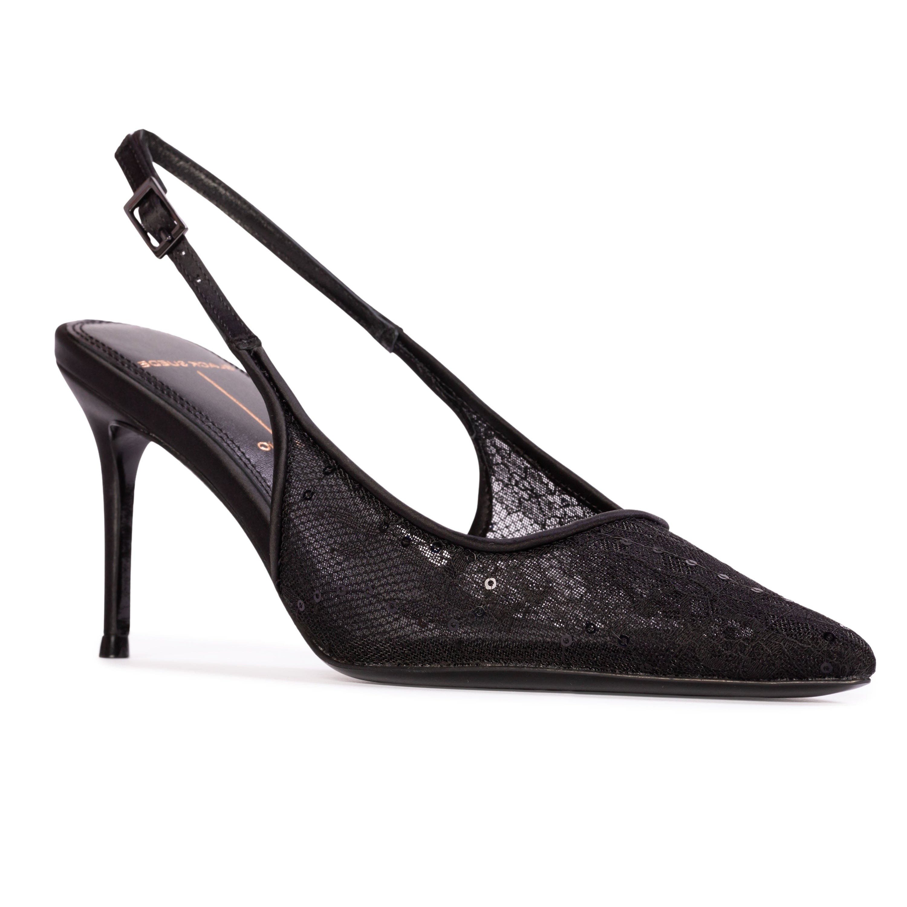 Marina 80 Pump, Alternate, color, Black Sequin Lace