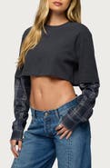 EDIKTED Layered Crop Top