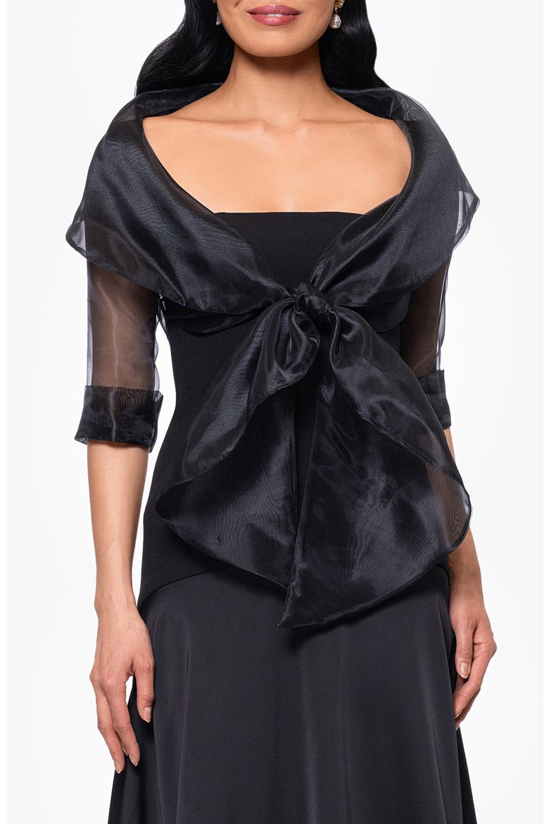 organza wrap dress Joan Pull Through Organza Shawl Wrap Gunmetal / One Size